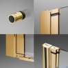 Radaway Nes Gold KDD B / KDD II kabina 80x80cm lewa złoty połysk przejrzyste 10024080-09-01L/10016080-09-01R